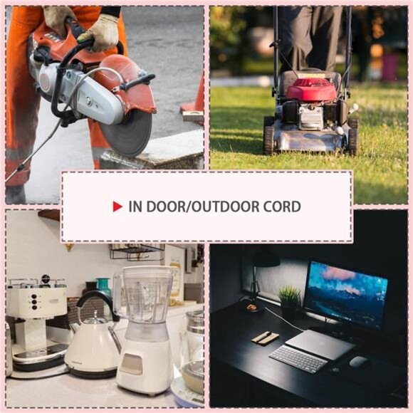 New 50 Ft Outdoor Extension Cord - 16/3 SJTW Black Electrical Cable - Picture 9 of 9